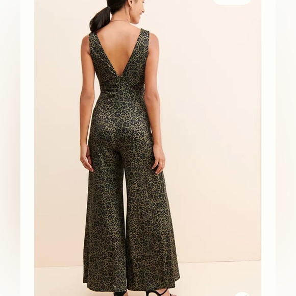 Anthropologie Wide Leg Keyhole Floral Jumpsuit L - Picture 2 of 8